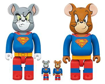 100％ & 400％ BE@RBRICK TOM and JERRY as SUPERMAN