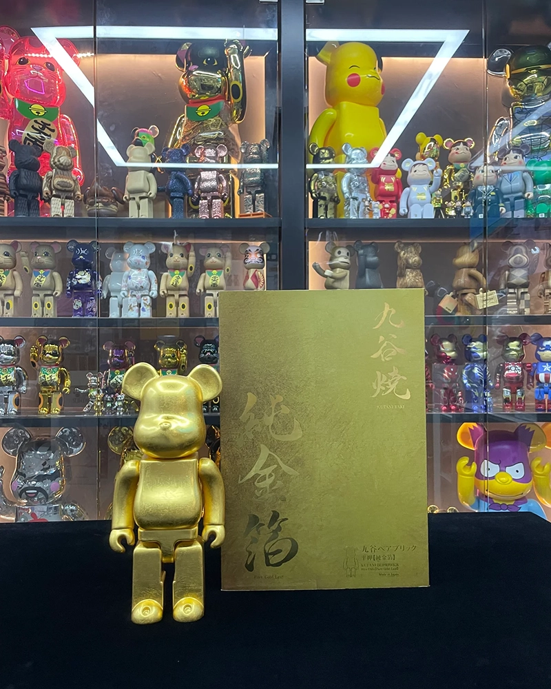 400% KUTANI YAKI BE@RBRICK Hira Oshi【Pure Gold Leaf】九谷燒 金箔 純金箔